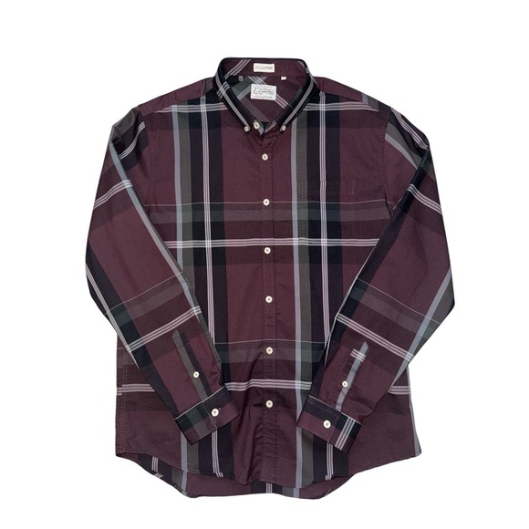 7 Diamonds Mens Shirt‎ XL Burgundy Button Down Striped Preppy Wedding Dress - Picture 1 of 7
